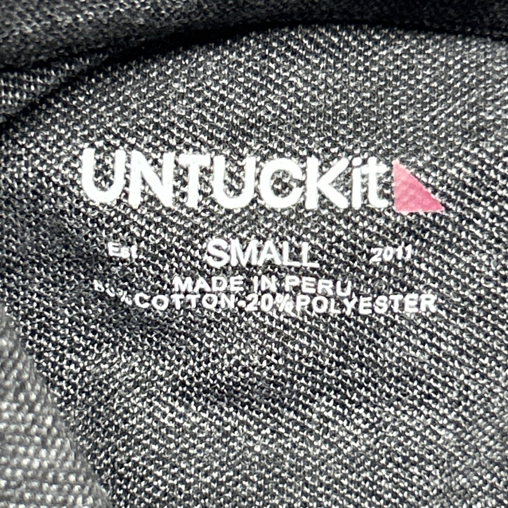 UNTUCKit Madiran Polo Shirt Mens S Gray Charcoal Short Sleeve Front Pocket New - Picture 7 of 9
